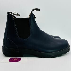 Blundstone Men's 2246 Navy Blue Leather Pull On Chelsea Boots Size 9 UK/ 10 US